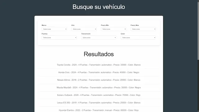 Busqueda de Vehículos